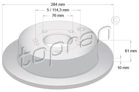 Гальмiвнi диски Topran 820378 (фото 1)