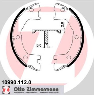 Гальмiвнi колодки барабаннi Otto Zimmermann GmbH 109901120 (фото 1)