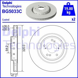 Гальмiвнi диски DELPHI BG5033C