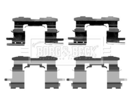 Ремкомплект гальмiвних колодок BORG&BECK BORG & BECK BBK1216 (фото 1)