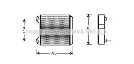 AUDI Радіатор опалення A8 D2 2.5 TDI 97-, A8 D2 2.8 94-, A8 D2 3.3 TDI quattro 00-, 3.7 95- AVA Cooling Systems AI6183 (фото 1)