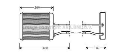 ALFA ROMEO Радіатор опалення 156 1.6-3.2 97-, GTV, SPIDER AVA Cooling Systems AL6073 (фото 1)