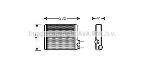 CITROEN радіатор опалення C3/C4/DS3 09- AVA Cooling Systems CN6286 (фото 1)
