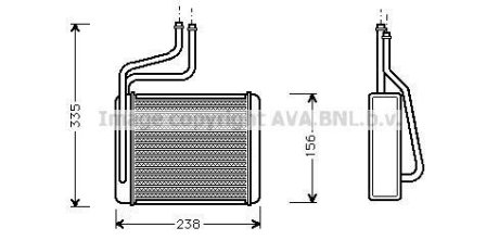 FORD радіатор опалення Mondeo I,II,III AVA Cooling Systems FD6286 (фото 1)