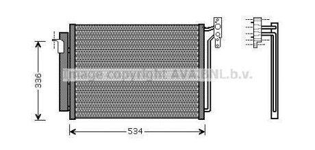 AVA BMW радіатор кондиціонера X5 E53 00- AVA Cooling Systems BW5281D