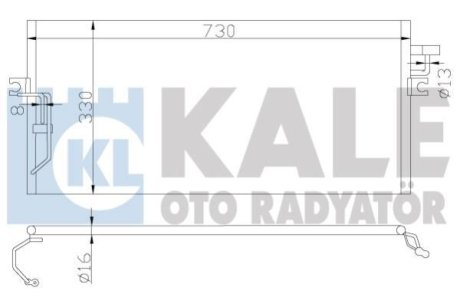 KALE NISSAN Радіатор кондиціонера (конденсатор) Primera P11 96- Kale Oto Radyator 388500