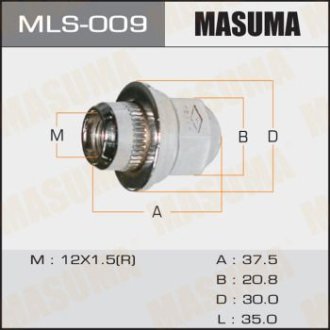 Гайка колеса (MLS-009) Masuma MLS009