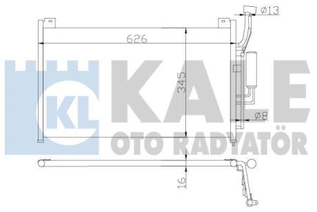 KALE MAZDA Радіатор кондиціонера (конденсатор) Mazda 2 07- Kale Oto Radyator 392300