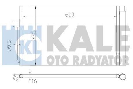 BMW Радіатор кондиціонера (конденсатор) 5 E60,7 E65 Kale Oto Radyator 343070 (фото 1)