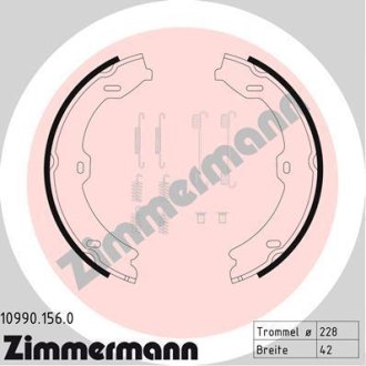 Колодки гальмівні барабанні к-кт Otto Zimmermann Otto Zimmermann GmbH 109901560